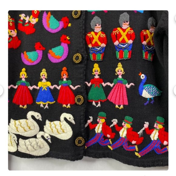 HP๐นRARE๐นVTG MICHAEL SIMON 12 DAYS OF CHRISTMAS SWEATER ADORNMENTS & CHARACTERS - Picture 14 of 14